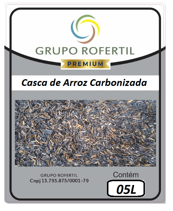 Casca de Arroz Carbonizada 05 Litros Grupo Rofertil