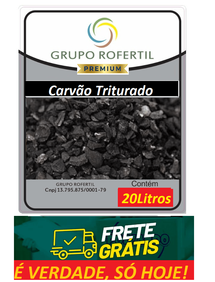 Carvão Triturado Original Grupo Rofertil 20 Litros