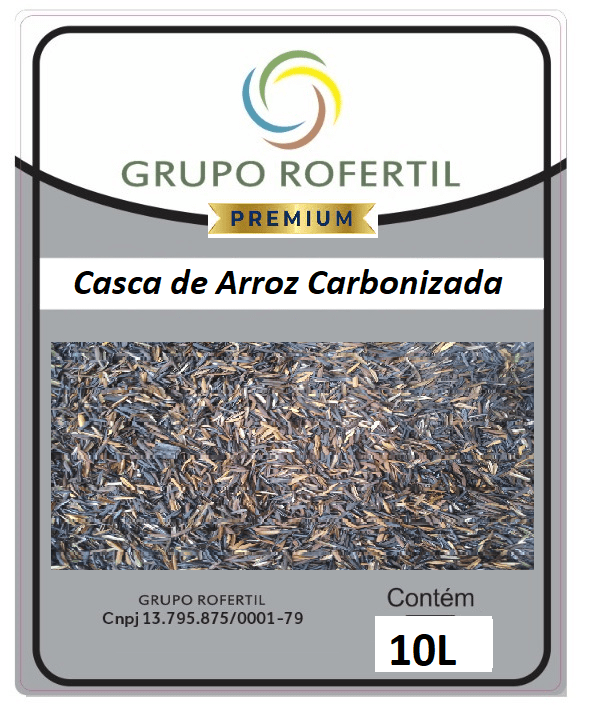 Casca de Arroz Carbonizada 10 Litros Grupo Rofertil