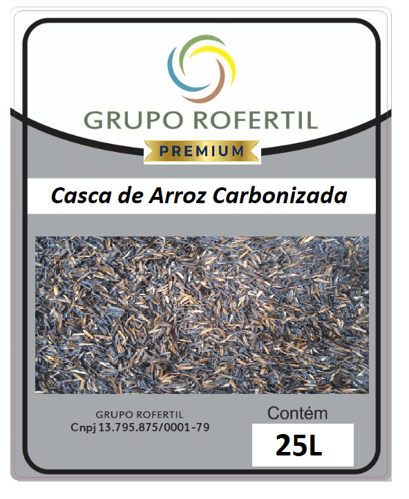 Casca de Arroz Carbonizada 25 Litros Grupo Rofertil