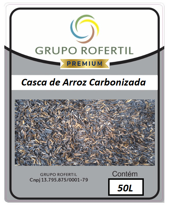 Casca de Arroz Carbonizada 50 Litros Grupo Rofertil