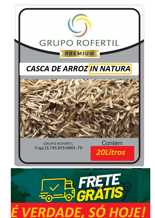 Casca de Arroz Natural 20 Litros  Original Lacrado