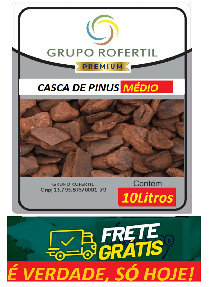 Casca de Pinus Polida Higienizado Original Frete Grátis 10 Litros