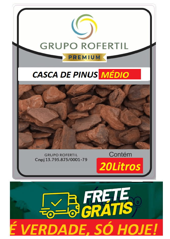 Casca de Pinus Polida Higienizado Original Frete Grátis 20 Litros