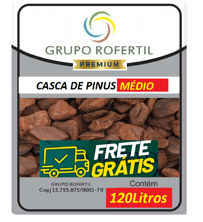 Casca de Pinus Polida Higienizado Original Frete Grátis 120 Litros