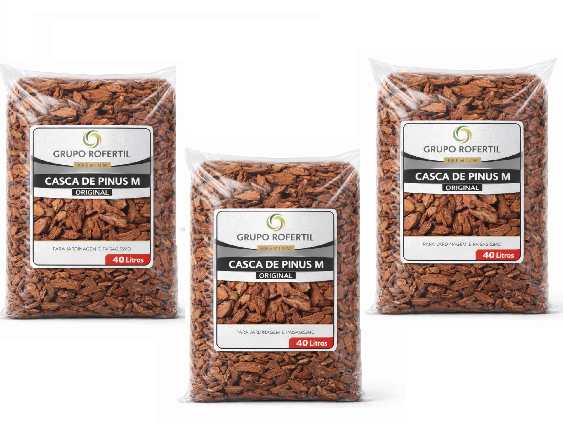 Casca de Pinus Polida Média 120 Litros para Jardim – Máximo Rendimento e Acabamento Decorativo com Frete Grátis