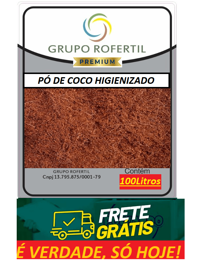 Pó de Coco Higienizado Original Frete Gratis 100 Litros