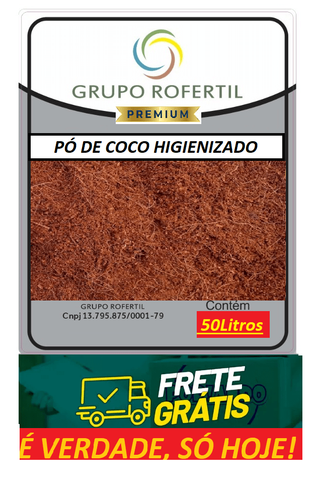 Pó de Coco Higienizado Original Frete Gratis 50 Litros