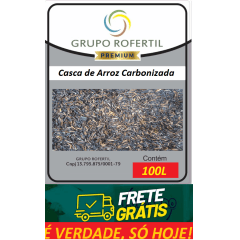 Casca de Arroz Carbonizada Original Frete Gratis 100 Litros