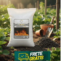 Casca de Arroz Carbonizada Original 100 Litros Frete Grátis Casca de Arroz Carbonizada Original 100 Litros Frete Grátis