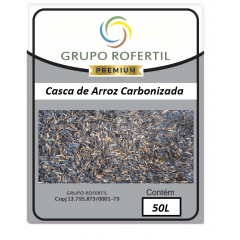 Casca de Arroz Carbonizada 50 Litros Grupo Rofertil