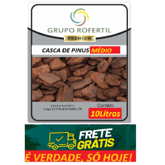 Casca de Pinus Média Polida Original Grupo Rofertil 10 Litros