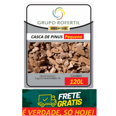 Casca de Pinus Pequena Polida Higienizado Original Frete Grátis 120 Litros