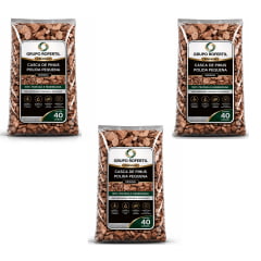 Casca de Pinus Pequena Polida Original Grupo Rofertil 120 Litros Casca de Pinus Pequena Polida Original Grupo Rofertil 120 Litros