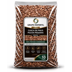 Casca de Pinus Polida Pequena Premium 10 Litros para Jardim – Acabamento Fino e Proteção do Solo com Frete Grátis