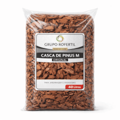 Casca de Pinus Polida Média 40 Litros para Jardim – Proteção do Solo e Acabamento Decorativo com Frete Grátis