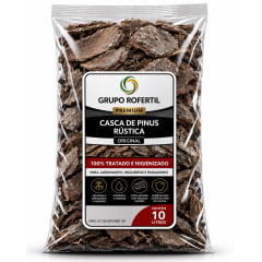 Casca de Pinus Rústica 10 Litros para Jardim – Cobertura Natural do Solo com Frete Grátis