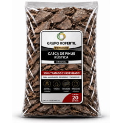 Casca de Pinus Rústica 20 Litros para Jardim – Cobertura Natural do Solo com Frete Grátis