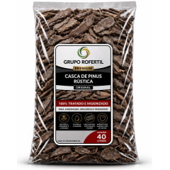 Casca de Pinus Rústica 40 Litros para Jardim – Cobertura Natural do Solo com Frete Grátis