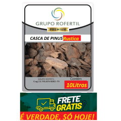 Casca de Pinus Rustica Original Grupo Rofertil 10 Litros 