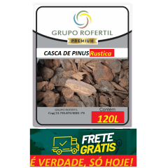 Casca de Pinus Rustica Higienizado Original Frete Grátis 120 Litros