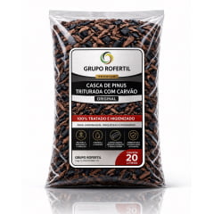 Casca de Pinus Triturada com Carvão 20 Litros para Jardim – Melhor Drenagem e Proteção do Solo com Frete Grátis - Cópia (1)