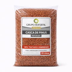 Casca de Pinus Triturada 20 Litros Para Jardinagem e Vasos – Frete Grátis