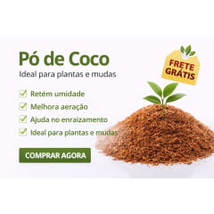Pó de Coco 20 Litros Para Plantas e Jardinagem – Frete Grátis