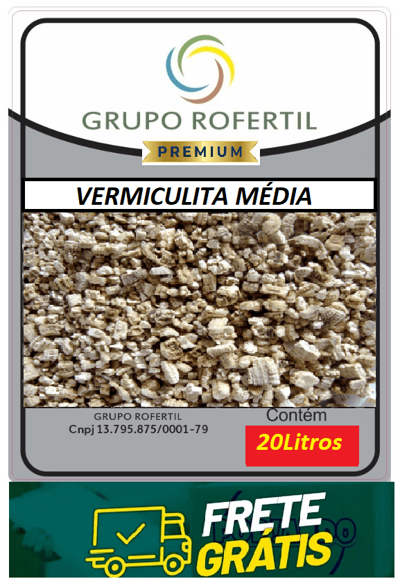 Vermiculita Média Higienizado Original Frete Grátis 20 Litros